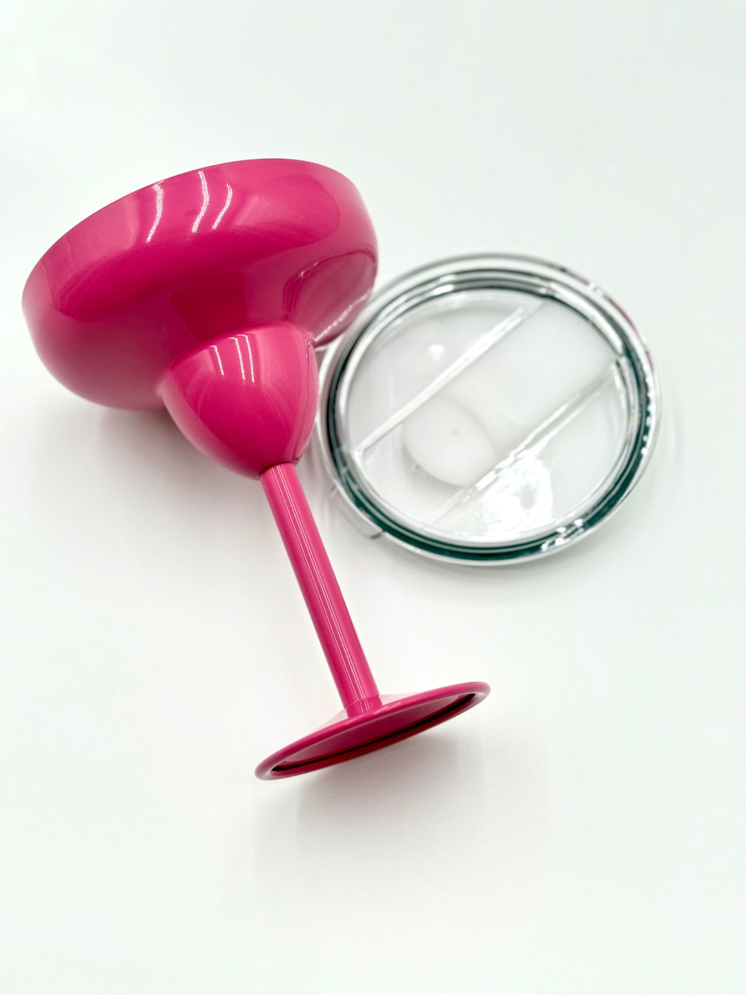 Pretty in Pink Gift Box Stainless Steel Margarita Glass Hot Pink